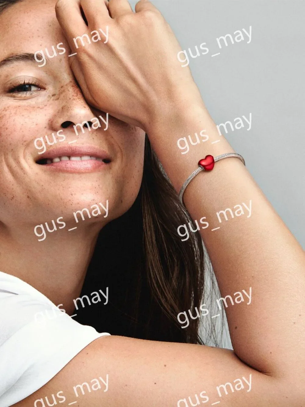 Pandora Metallic Red Heart Charm